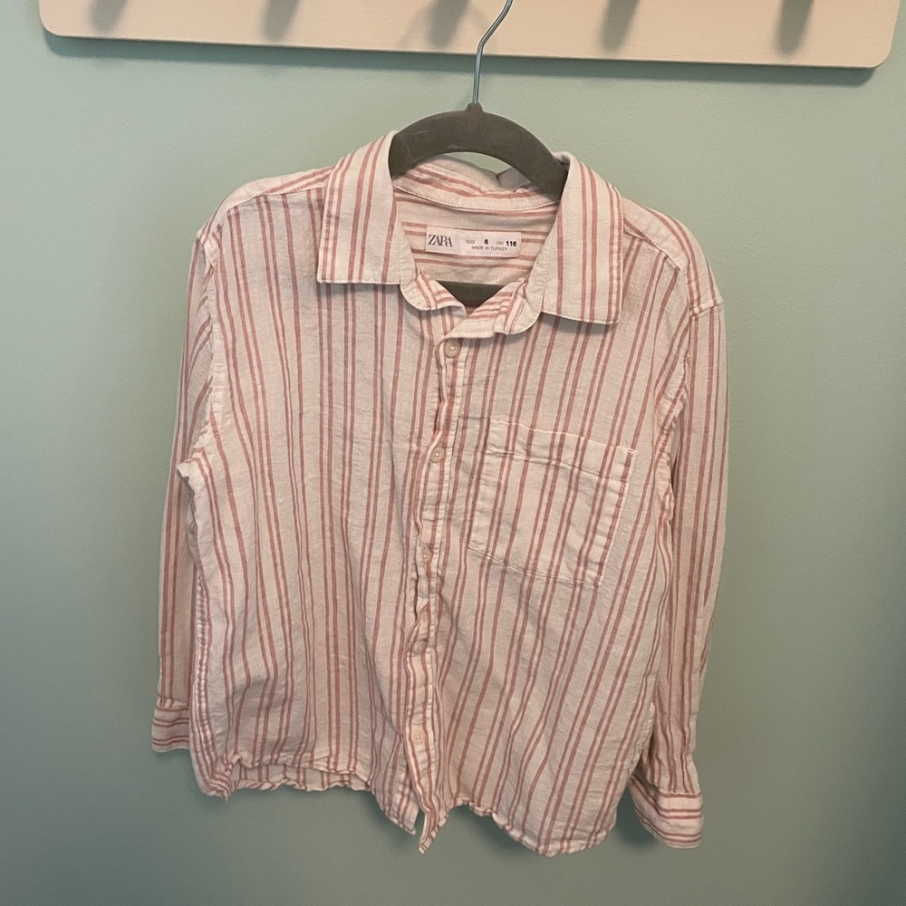 Zara Striped Button Down Shirt